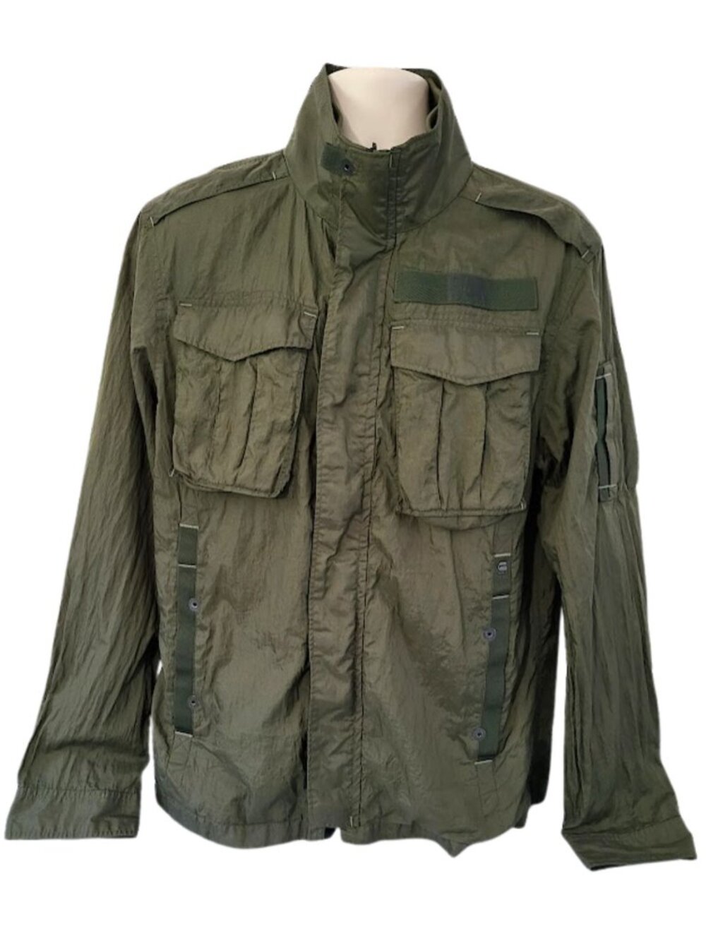 G-STAR RAW Army Green Rovic Overshirt Lightweight Military Jacket - Men's L